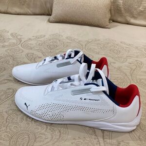 PUMA White and Red-Blue Motorsport Sneakers New.No box